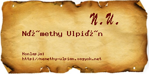 Némethy Ulpián névjegykártya